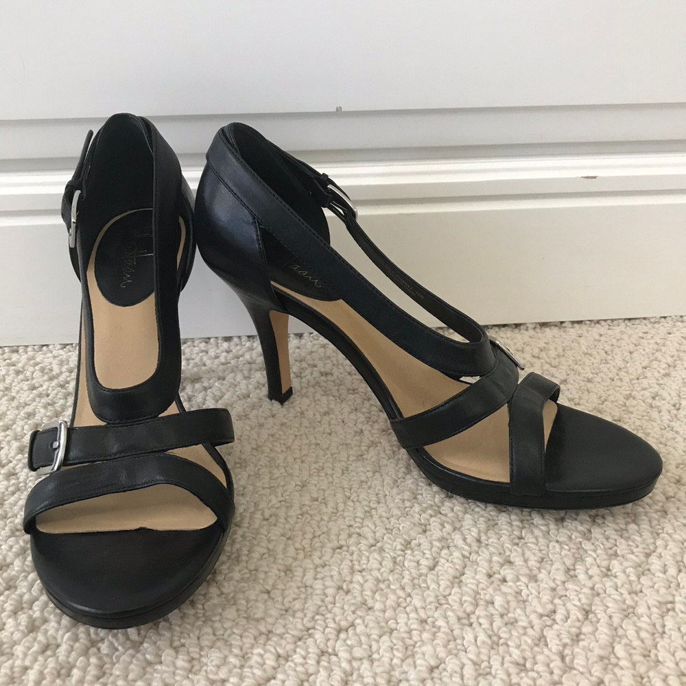 Gorgeous Cole Haan Black Strappy Heels Sz 10